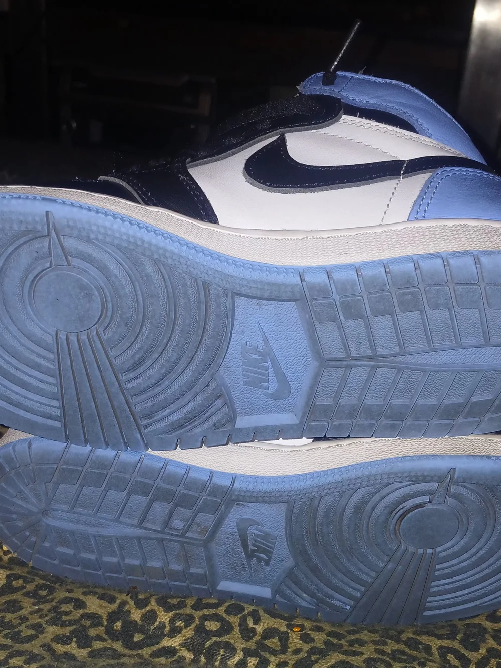 Jordan Kids High-Top Sneakers in Black, White & Light Blue